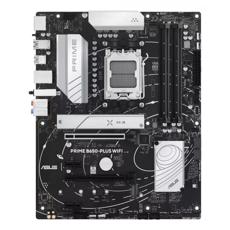 Emaplaat ASUS PRIME B650-PLUS WIFI ATX — AMD B650, pesa AM5, DDR5, 4 DIMM, 192 GB, Wi‑Fi 6E, 2.5Gb LAN