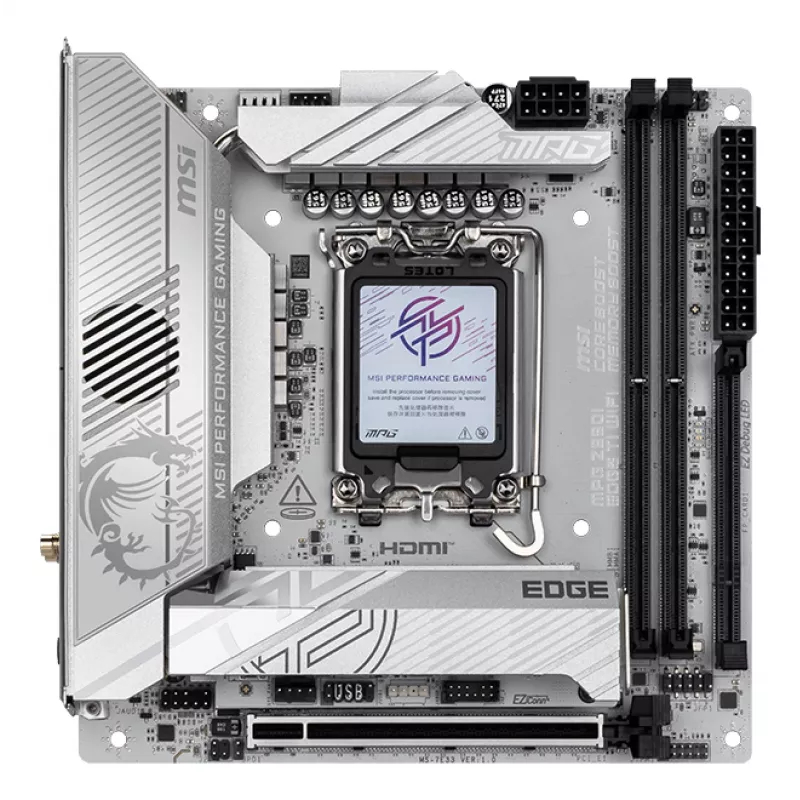 MSI MPG Z890I EDGE TI WIFI emaplaat Intel Z890 LGA 1851 (Socket V1) mini ITX