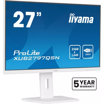 iiyama G-MASTER XUB2797QSN-W2 arvutimonitor 68,6 cm (27 tolli) 2560 x 1440 pikslit Quad HD LED Valge