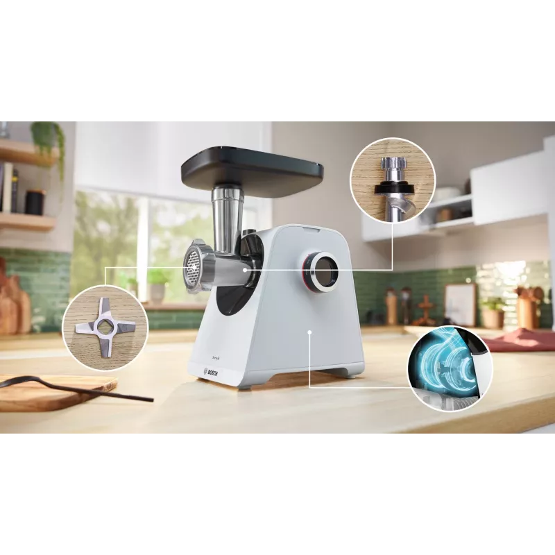 Bosch Serie 4 MultiPower MFWS420W hakklihamasin, valge