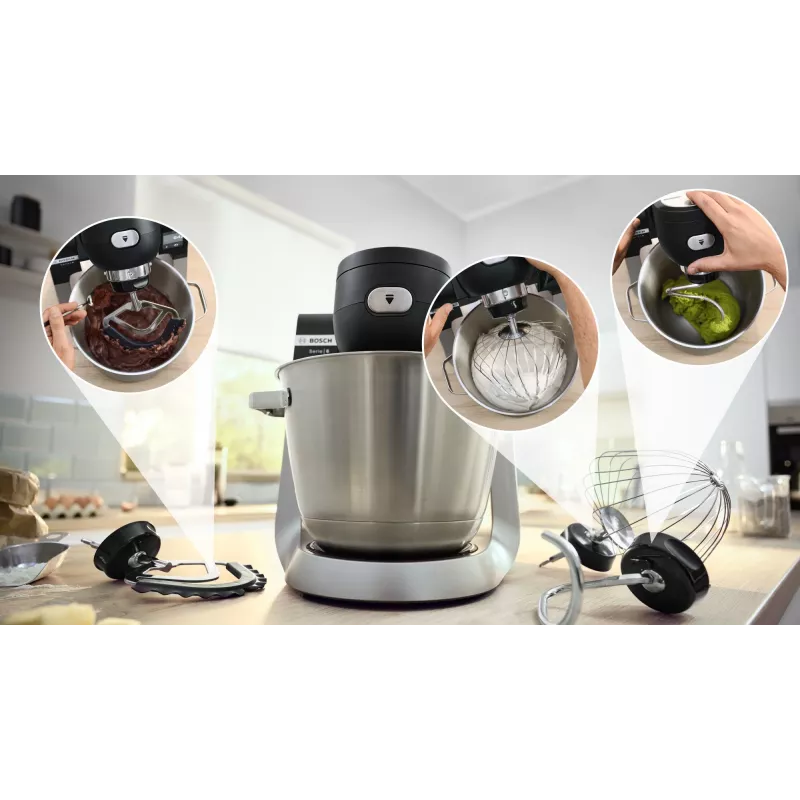 Bosch Serie 6 MUMS6ZS17 köögikombain 1600 W 5,5 L Must, Roostevaba teras
