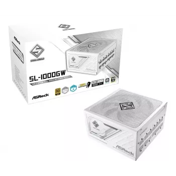 ASROCK toiteplokk Steel Legend Sl-1000gw 1000w 80+ Gold Valge ATX