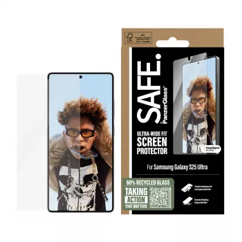 PanzerGlass SAFE. by ® Ekraanikaitse Samsung Galaxy S25 Ultra | Ultra-Wide Fit koos EasyAligneriga