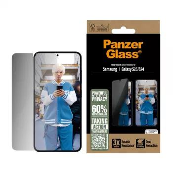 PanzerGlass ® Privaatsusekraanikaitse Samsung Galaxy S25 | S24 | Ultra-Wide Fit