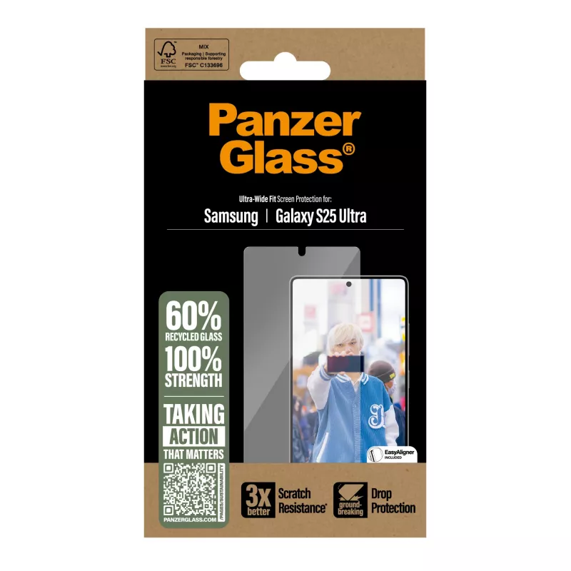 PanzerGlass ® Ekraanikaitse Samsung Galaxy S25 Ultra | Ultra-Wide Fit
