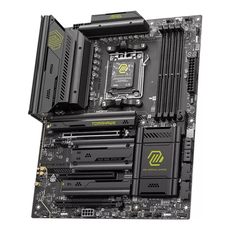 Emaplaat MSI MAG X870E TOMAHAWK WIFI — AMD X870E, Socket AM5, ATX, 4x DDR5 DIMM, 4x M.2, Wi‑Fi, 5Gb Ethernet