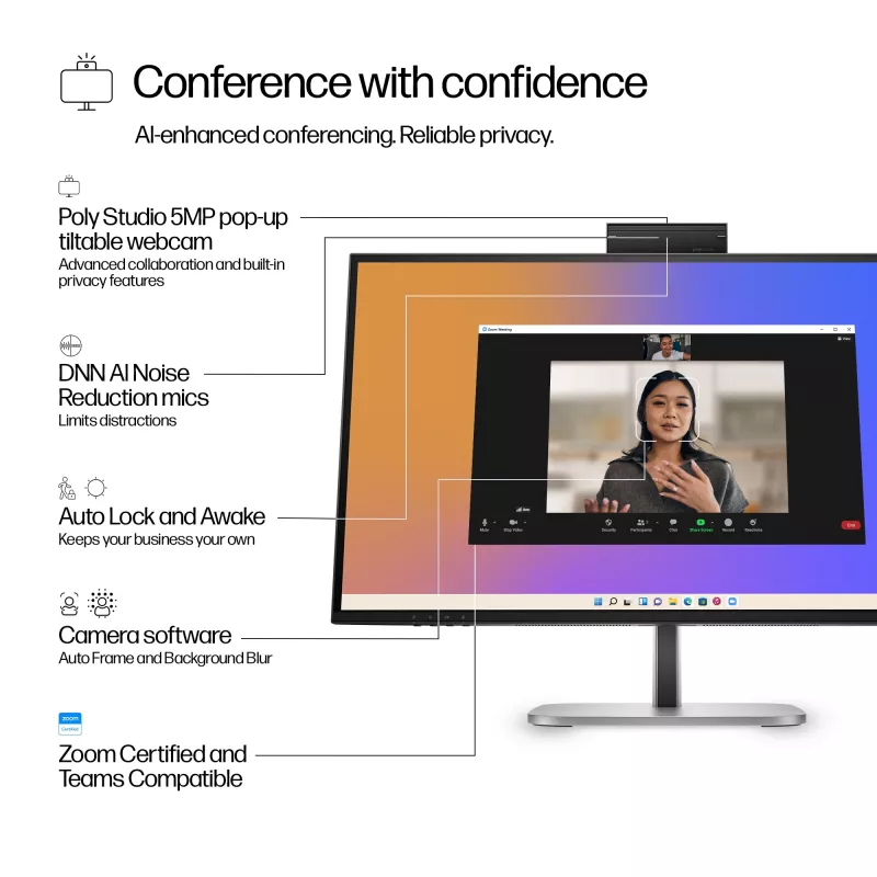 HP Series 5 Pro 27-tolline QHD USB-C konverentsimonitor - 527pm