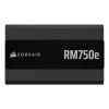 Toiteplokk CORSAIR RM750e 750 W ATX 3.1 80 PLUS Gold täielikult modulaarne, 24-kontaktiline, 120 mm ventilaator, 6×SATA, 2×PCIe (6+2), 2×PATA