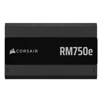 Toiteplokk CORSAIR RM750e 750 W ATX 3.1 80 PLUS Gold täielikult modulaarne, 24-kontaktiline, 120 mm ventilaator, 6×SATA, 2×PCIe (6+2), 2×PATA
