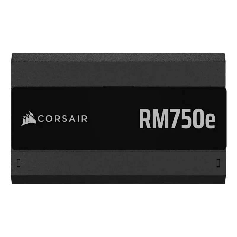 Toiteplokk CORSAIR RM750e 750 W ATX 3.1 80 PLUS Gold täielikult modulaarne, 24-kontaktiline, 120 mm ventilaator, 6×SATA, 2×PCIe (6+2), 2×PATA