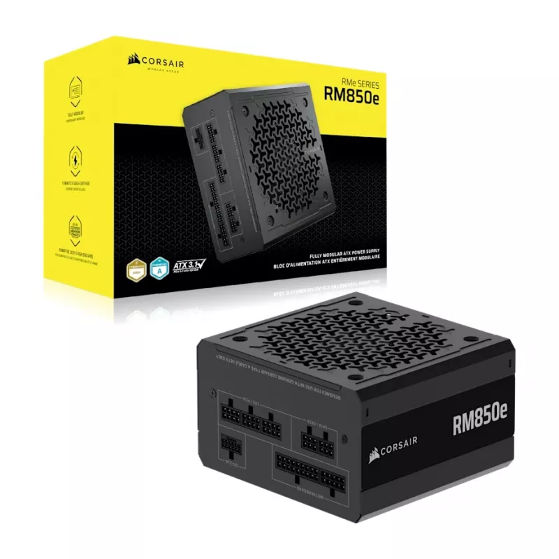CORSAIR toiteplokk - 850W Rme seeria RM850e 24-pin ATX must