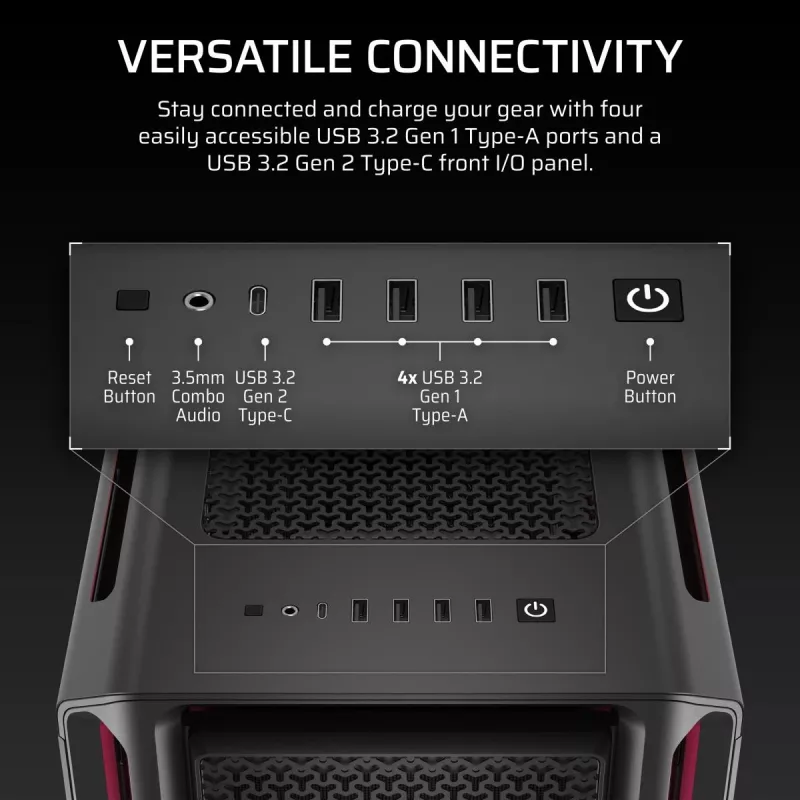 CORSAIR arvutikorpus - Icue Link 5000t Lx RGB keskmine torn, suure jõudlusega