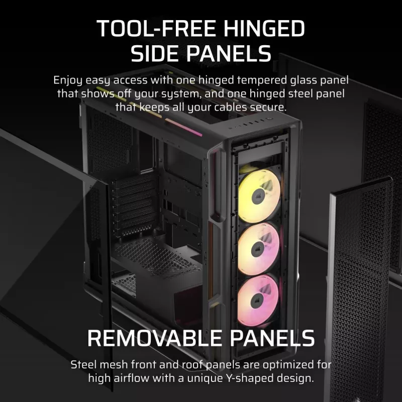 CORSAIR arvutikorpus - Icue Link 5000t Lx RGB keskmine torn, suure jõudlusega