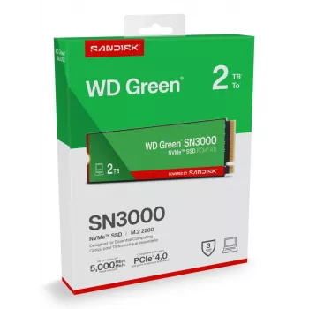 WESTERN DIGITAL SSD - WD roheline SN3000 NVMe - 500GB - Pci-e Gen4 x4 - M.2 2280