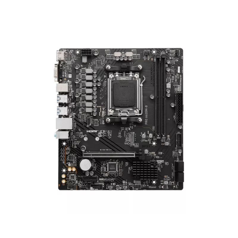 Emaplaat MSI PRO A620M-B, AMD A620, pesa AM5, Micro ATX
