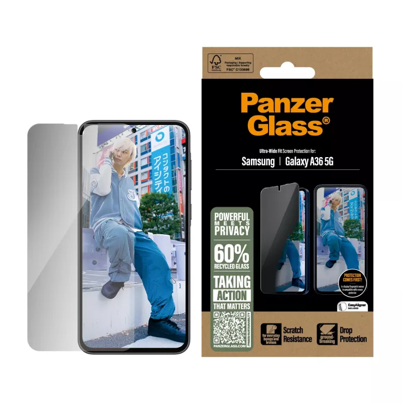PanzerGlass ® Privaatsusekraanikaitse Samsung Galaxy A36 5G | Ultra-Wide Fit