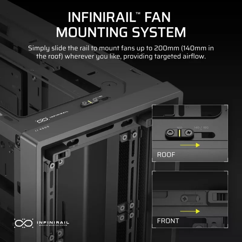 CORSAIR FRAME 4000D keskmise torni korpus must