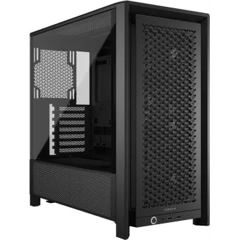 Korpus CORSAIR FRAME 4000D RS Midi Tower — must, EATX tugi, karastatud klaas, USB-C, 3x120mm esiventilaatorid