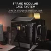 Korpus CORSAIR FRAME 4000D RS Midi Tower — must, EATX tugi, karastatud klaas, USB-C, 3x120mm esiventilaatorid