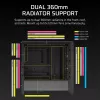 Korpus CORSAIR FRAME 4000D RS Midi Tower — must, EATX tugi, karastatud klaas, USB-C, 3x120mm esiventilaatorid