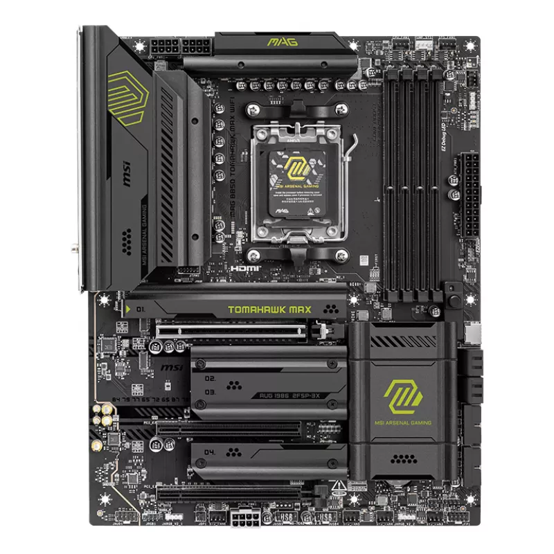 Emaplaat MSI MAG B850 TOMAHAWK MAX WIFI — AMD B850, Socket AM5, ATX, DDR5, 4×M.2, Wi‑Fi 7, 5Gb LAN, 7.1 Audio