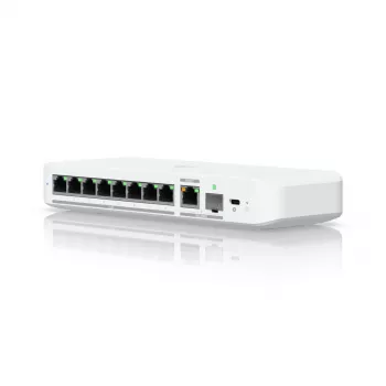 Hallatav lüliti UBIQUITI UniFi Flex 2.5G USW-FLEX-2.5G-8 — 8× 2.5G RJ‑45, 1× 10G SFP+, L2, 60 Gbps