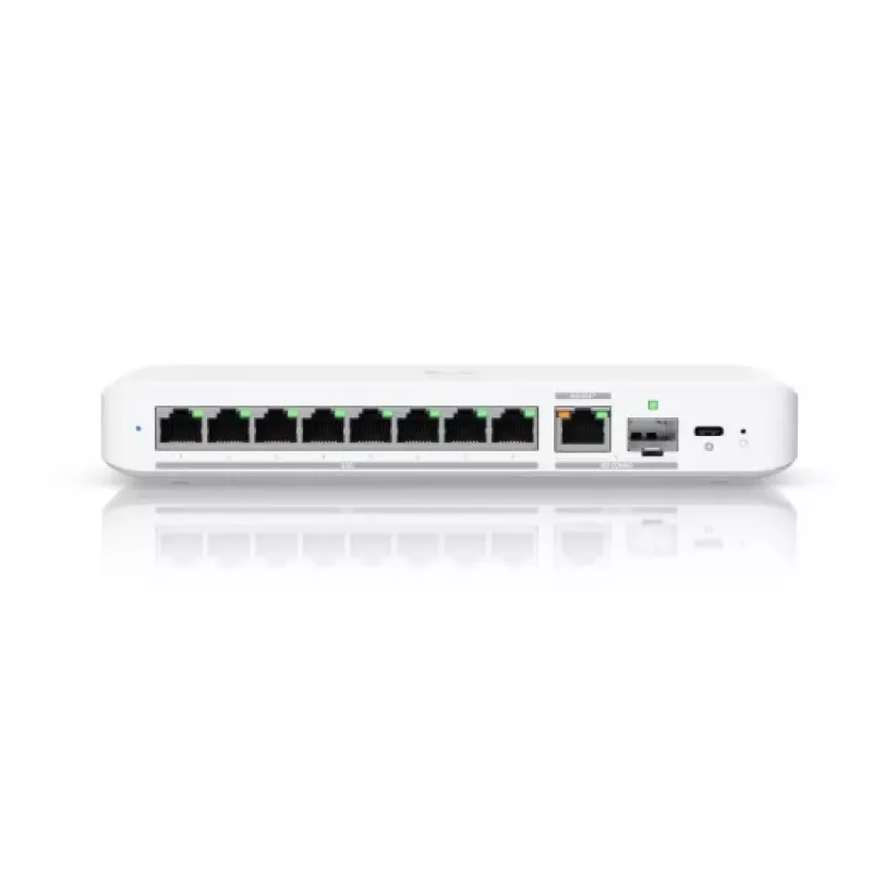 Hallatav lüliti UBIQUITI UniFi Flex 2.5G USW-FLEX-2.5G-8 — 8× 2.5G RJ‑45, 1× 10G SFP+, L2, 60 Gbps