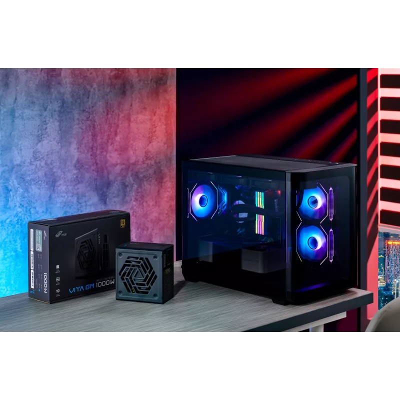 FSP S380-BA korpus Mini Tower mITX, mATX must ARGB