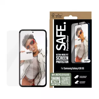 PanzerGlass SAFE. by ® Ekraanikaitse Samsung Galaxy A36 5G | Ultra-Wide Fit koos EasyAligneriga