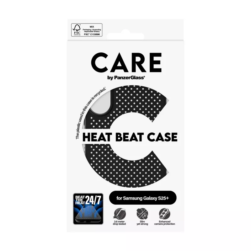 PanzerGlass CARE™ by ® Case Heat Beat Samsung Galaxy S25+, ümbris, Samsung, Samsung - Galaxy S25+, must