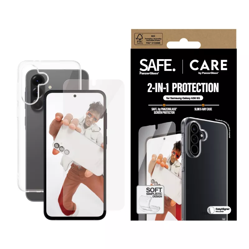 PanzerGlass CARE by Fashion 2-in-1 komplekt Samsung Galaxy A56 5G kriimustus- ja põrutuskindel
