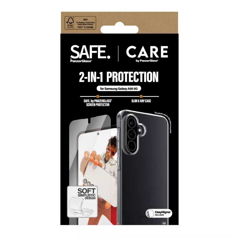 PanzerGlass CARE by Fashion 2-in-1 komplekt Samsung Galaxy A56 5G kriimustus- ja põrutuskindel