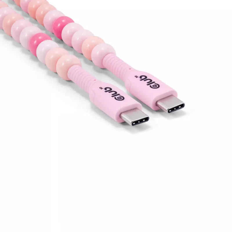 CLUB3D USB-C® helmestega kaabel, roosa, 2 m, USB C, USB C, 0.48 Gbit/s, roosa