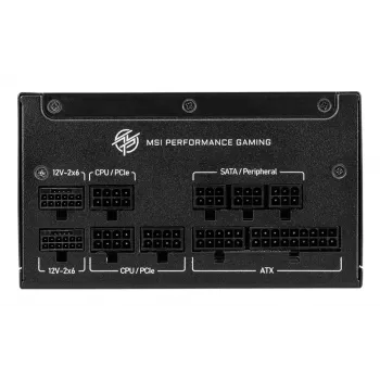MSI MPG A850GS PCIE5 toiteplokk 850 W 24-kontaktiline ATX ATX Must