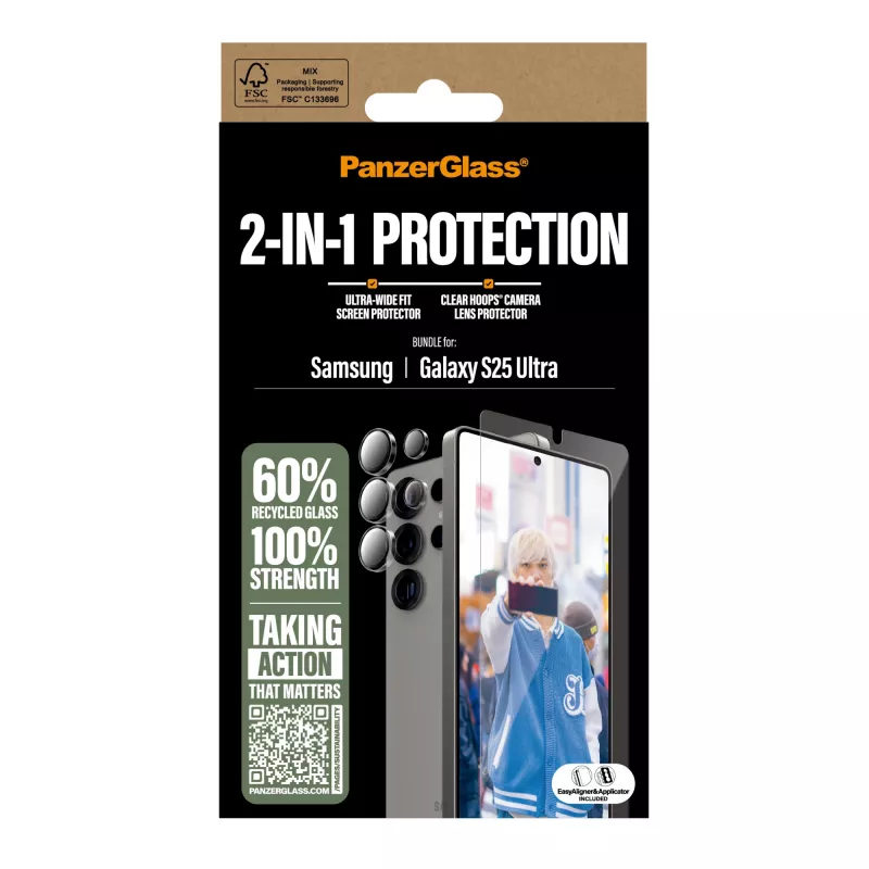 PanzerGlass ® 2-in-1 kaitsekomplekt Samsung Galaxy S25 Ultra jaoks