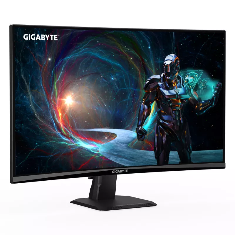 GIGABYTE GS27QCA 27-tolline QHD kaarekujuline mängumonitor - 2560 x 1440, 180Hz, 1ms, 250 cd/m², FreeSync, HDR Ready, HDMI 2.0, Displayport 1.4