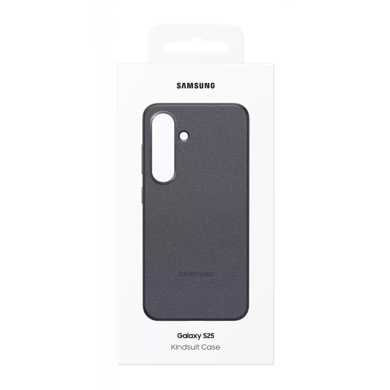 Cover Samsung Galaxy S25 kunstnahast ümbris, must