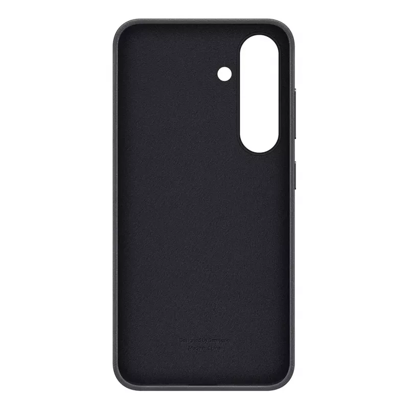 Cover Samsung Galaxy S25 kunstnahast ümbris, must