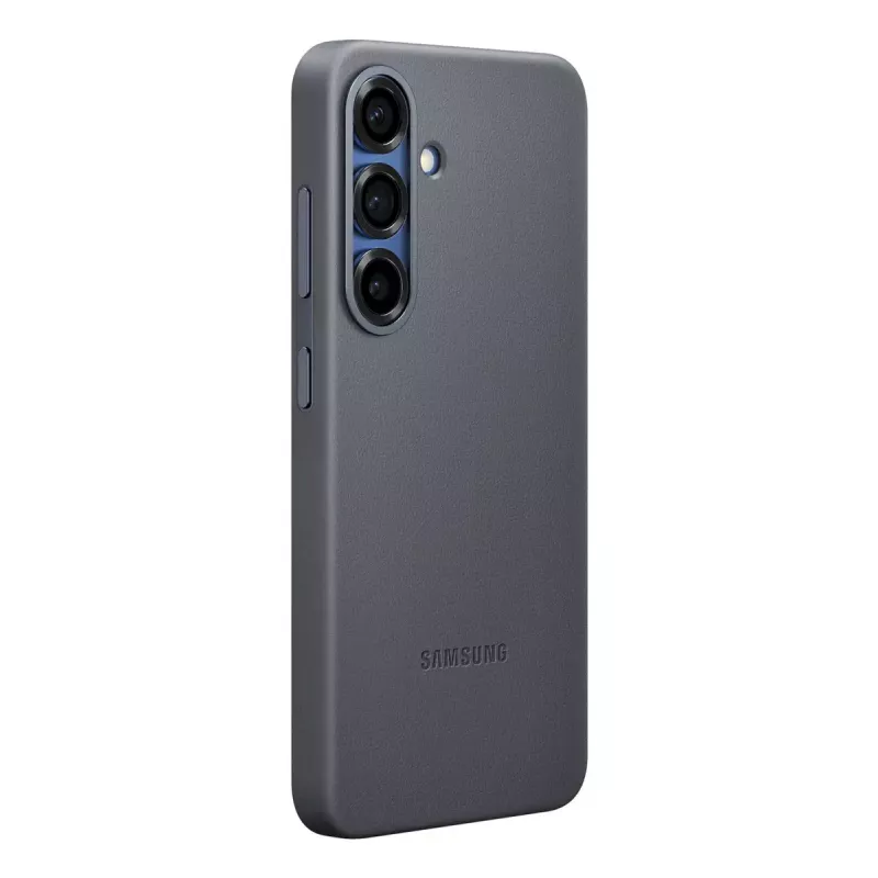 Cover Samsung Galaxy S25 kunstnahast ümbris, must