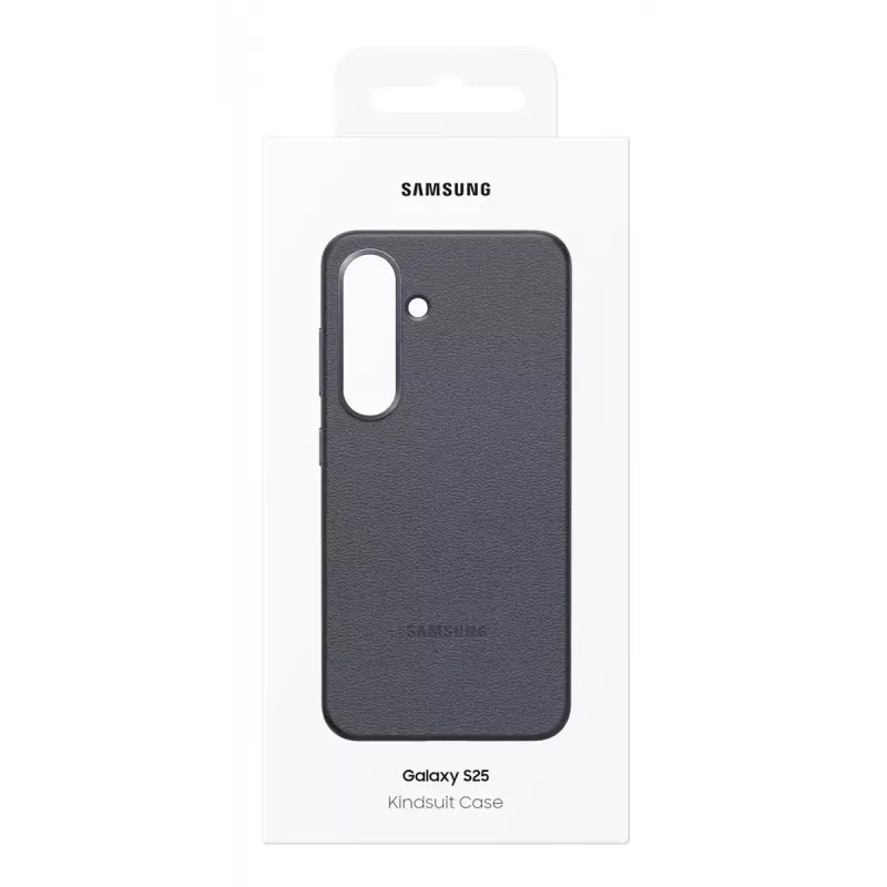 Cover Samsung Galaxy S25 kunstnahast ümbris, must