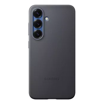 Cover Samsung Galaxy S25 kunstnahast ümbris, must