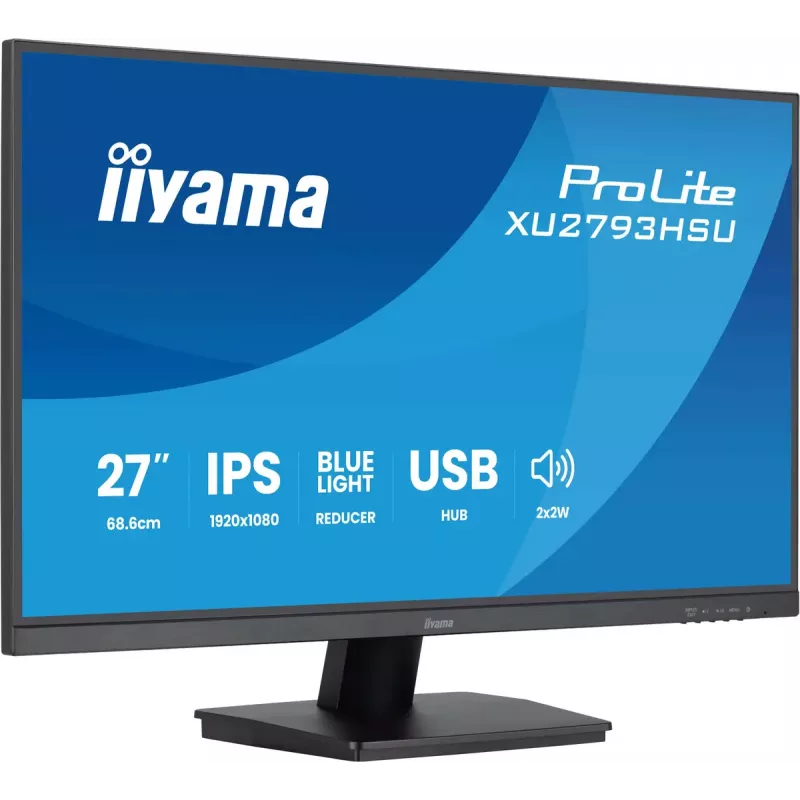 iiyama ProLite XU2793HSU-B7 arvutimonitor 68,6 cm (27 tolli) 1920 x 1080 pikslit Full HD LED must
