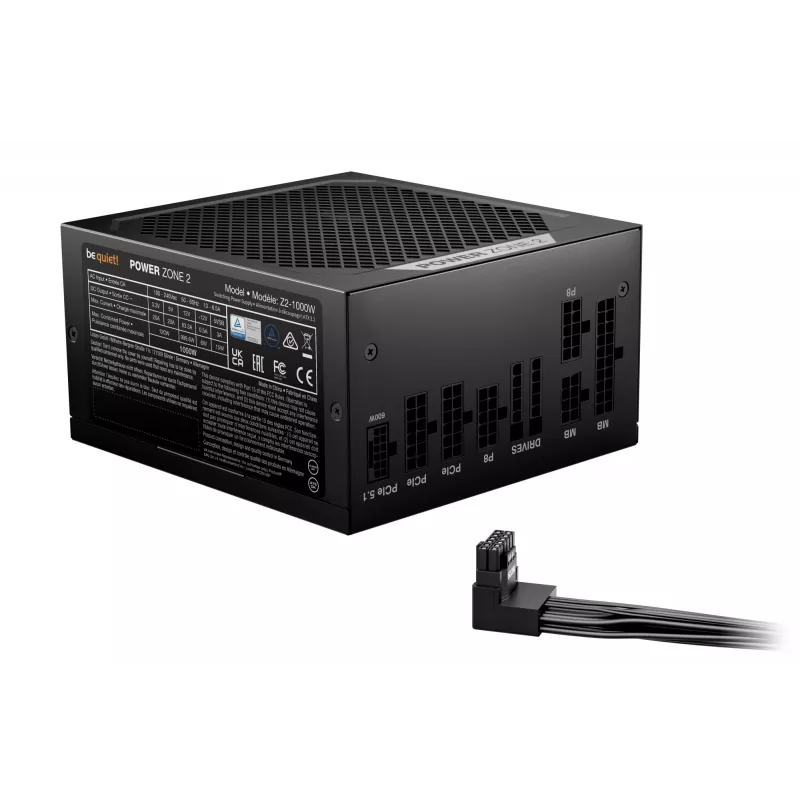 be quiet POWER ZONE 2 1000W toiteplokk 20+4 pin ATX ATX Must