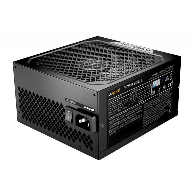be quiet POWER ZONE 2 1000W toiteplokk 20+4 pin ATX ATX Must