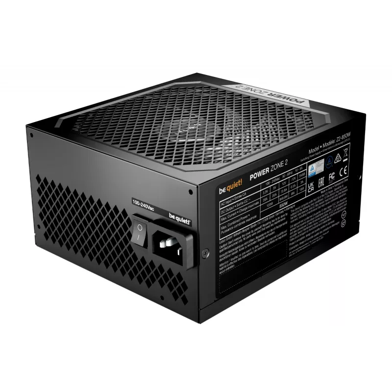 be quiet! POWER ZONE 2 850W toiteplokk 20+4 pin ATX ATX Must