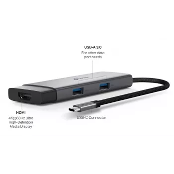 TP-Link UH5020C USB Type-C jaotur 5000 Mbit/s HDMI USB 3.2