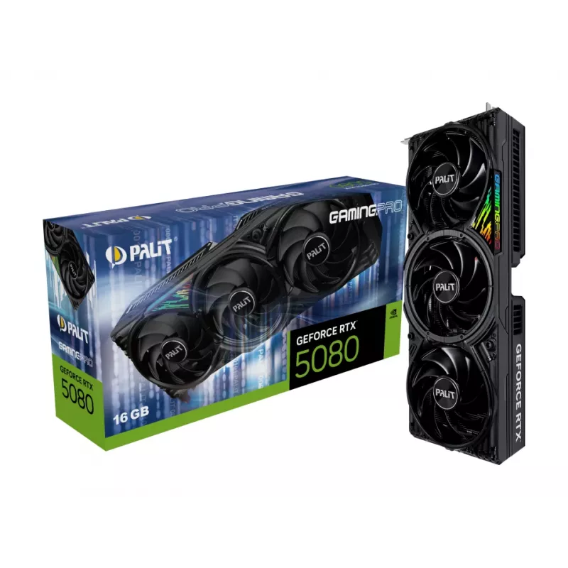 Palit Microsystems Graafikakaart Rtx 5080 Gaming Pro 7680×4320 16GB Gddr7 Pci-e 5.0 X16 3xventilaator 3xdp/1xhdmi