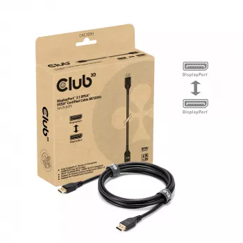 CLUB3D DisplayPort™ 2.1 DP54™ VESA® sertifitseeritud kaabel 8K120Hz 3m/ 9.84ft