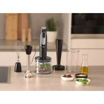 Braun MultiQuick 5 Pro 0,6 L saumikser 1000 W must, hõbedane