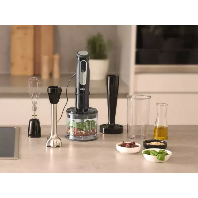 Braun MultiQuick 5 Pro 0,6 L saumikser 1000 W must, hõbedane